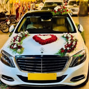 Wedding Car Decoration with Real Flowers