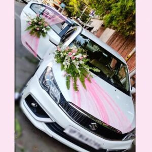Wedding Car Decoration with Real Flowers