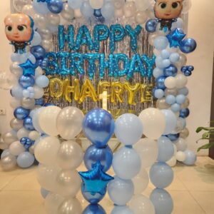 metalic balloons decor