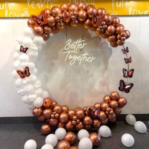 rose gold and white decor