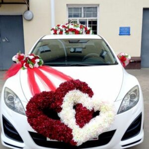 Wedding Car Decoration with Real Flowers
