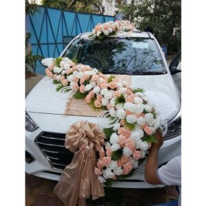 Wedding Car Decoration with Artificial Flowers